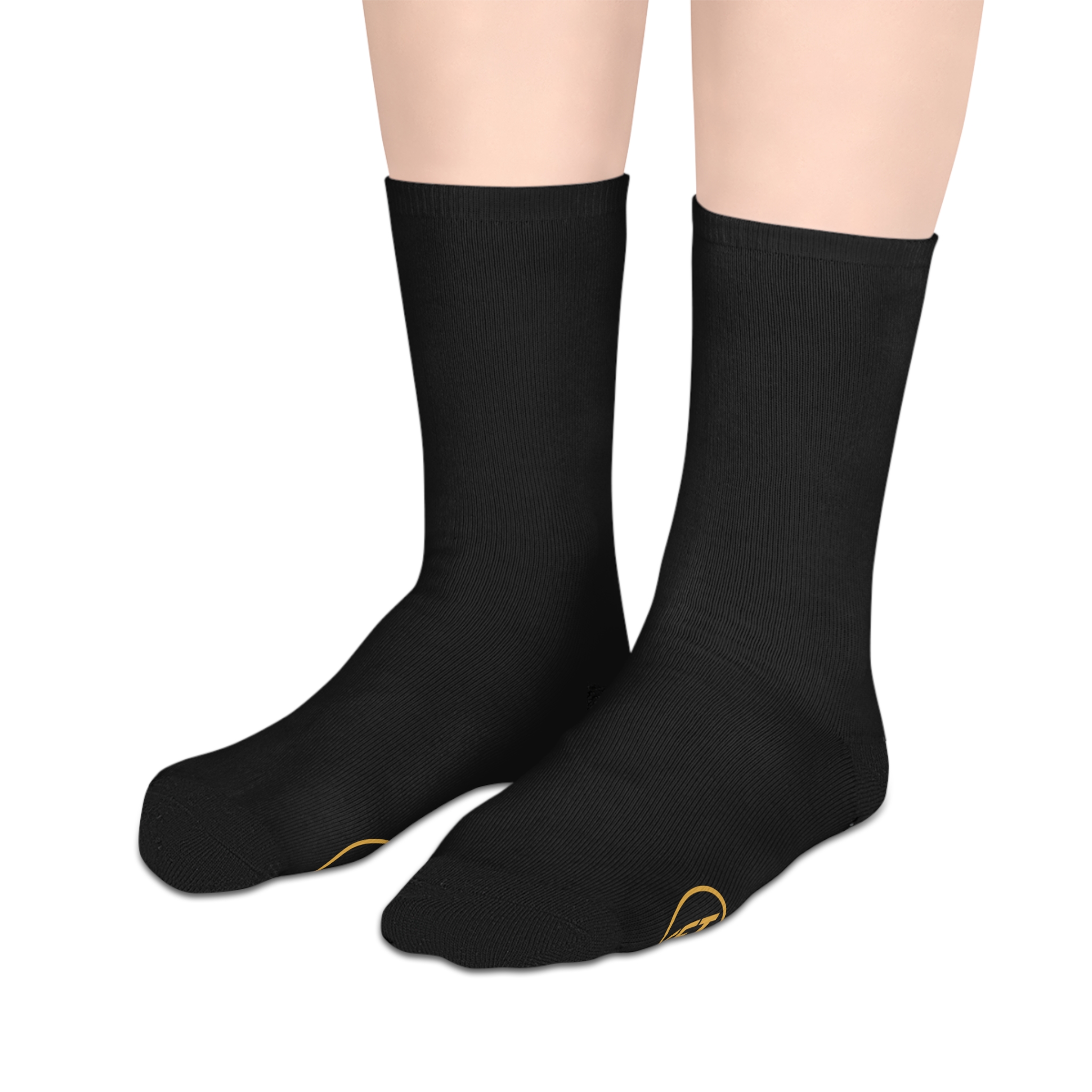 Gold Coin Mid-Length Socks for Trendy Comfort, Soft Socks, Nautical Style, Gift for Her, Fashion Accessories - Image 3