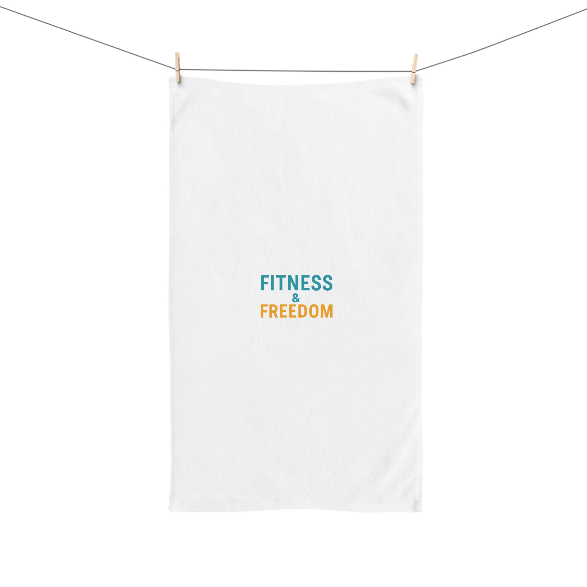 Fitness & Freedom Eco-Friendly Hand Towel for Fitness Lovers, Gym Towel, Motivational Towel, Bathroom Decor, Gift for Gym Enthusiasts - Image 3