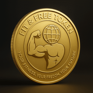 Fit & Free Token coin logo symbolizing discipline, freedom, and fitness challenges