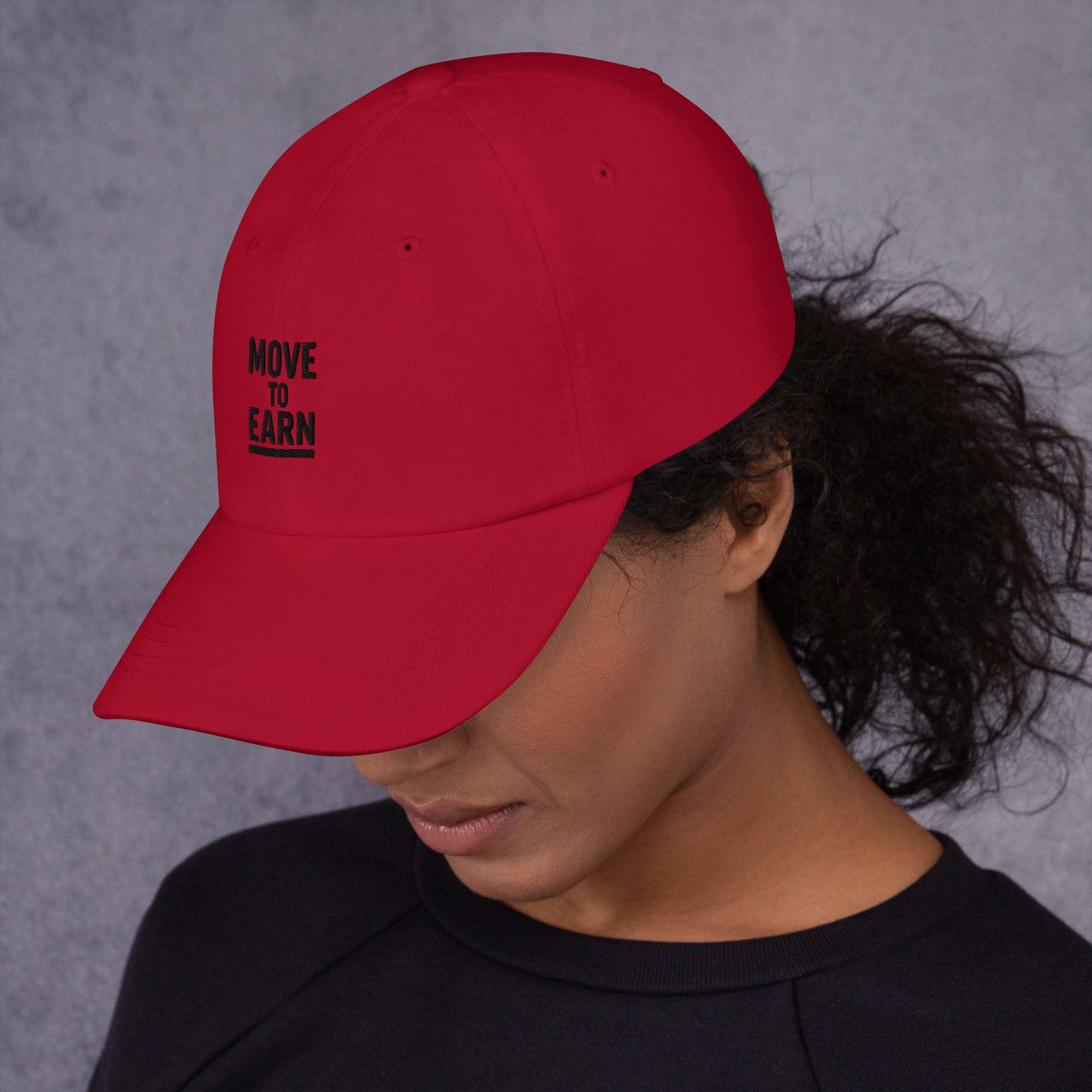 Move to Earn – Embroidered Dad Hat - Image 8