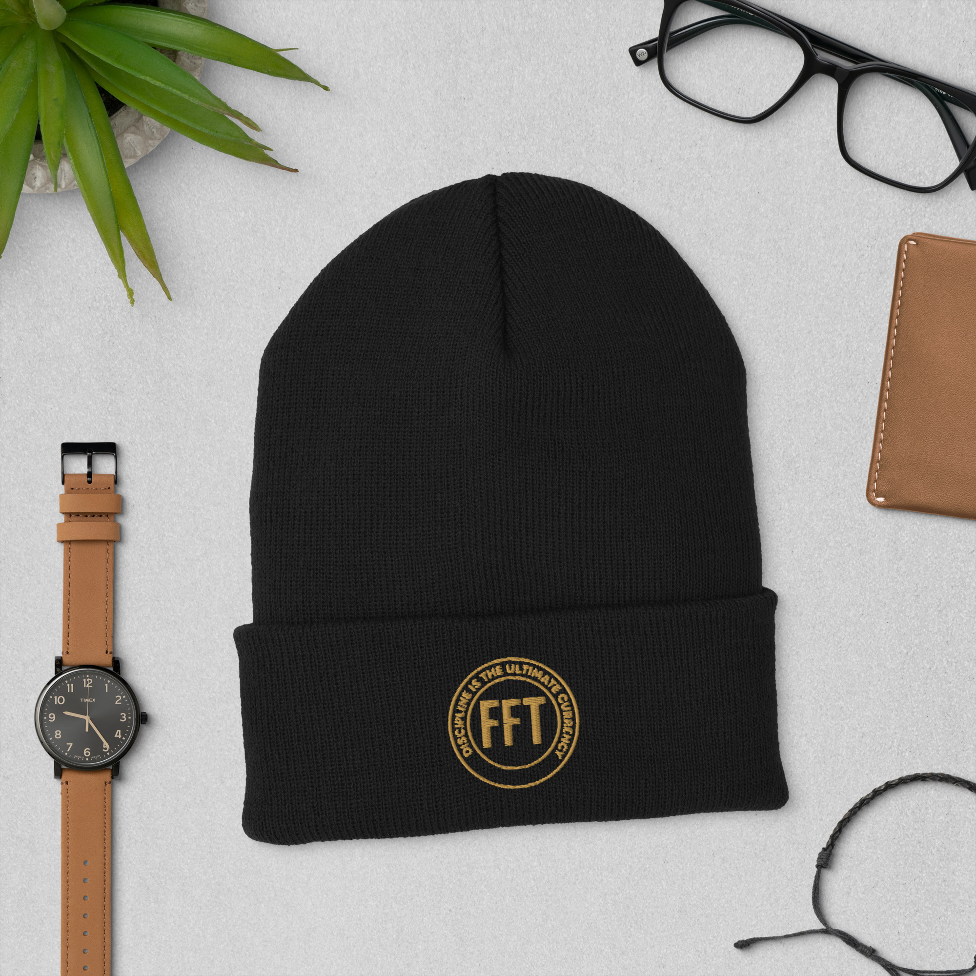 "Discipline is the Ultimate Currency" – Cuffed Beanie
