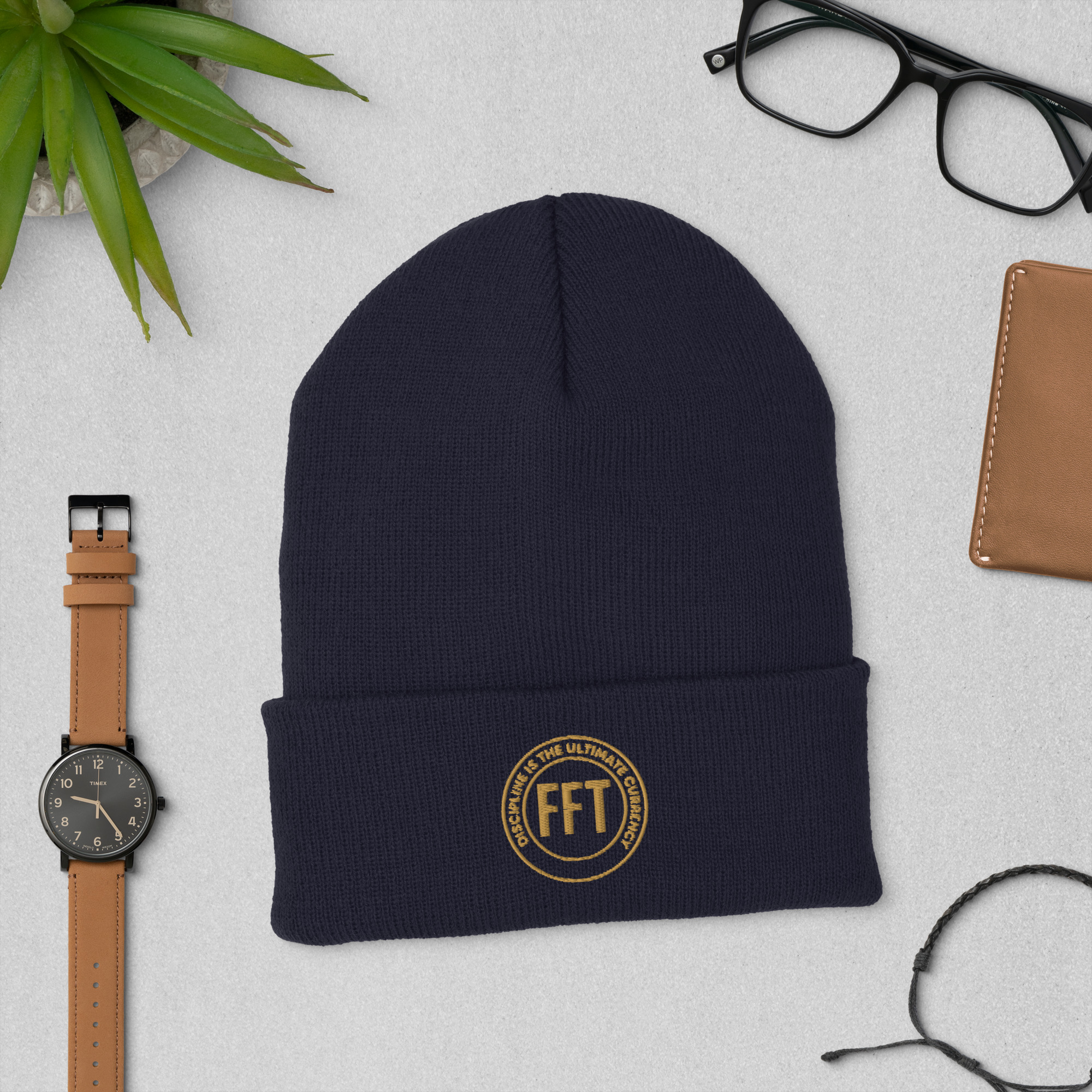 "Discipline is the Ultimate Currency" – Cuffed Beanie - Image 5