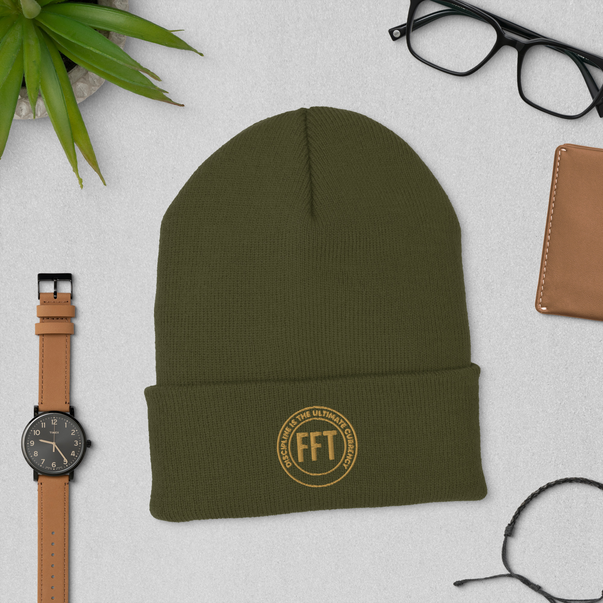 "Discipline is the Ultimate Currency" – Cuffed Beanie - Image 9