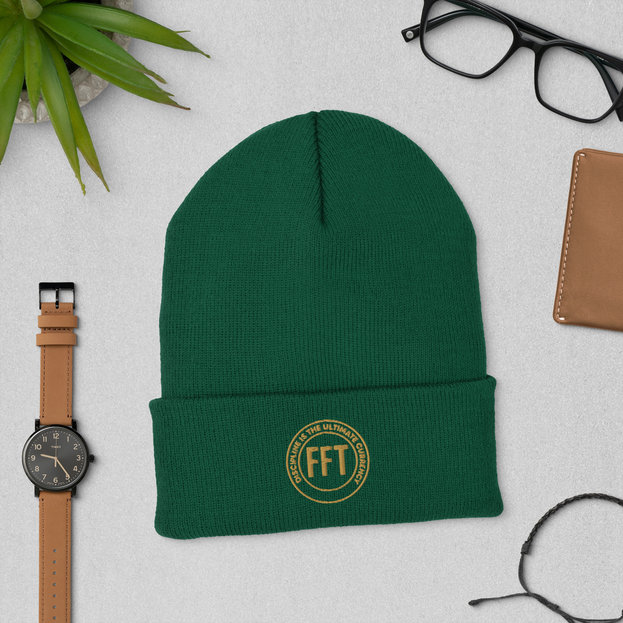 "Discipline is the Ultimate Currency" – Cuffed Beanie - Image 10