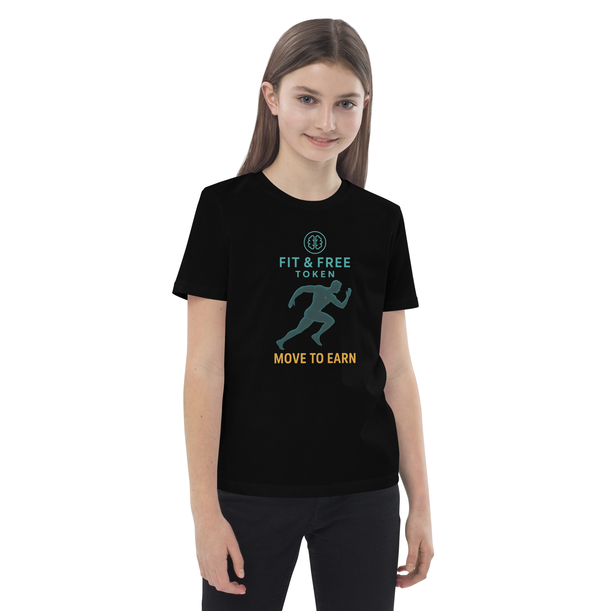Fit & Free Runner – Organic Cotton Kids T-Shirt - Image 3