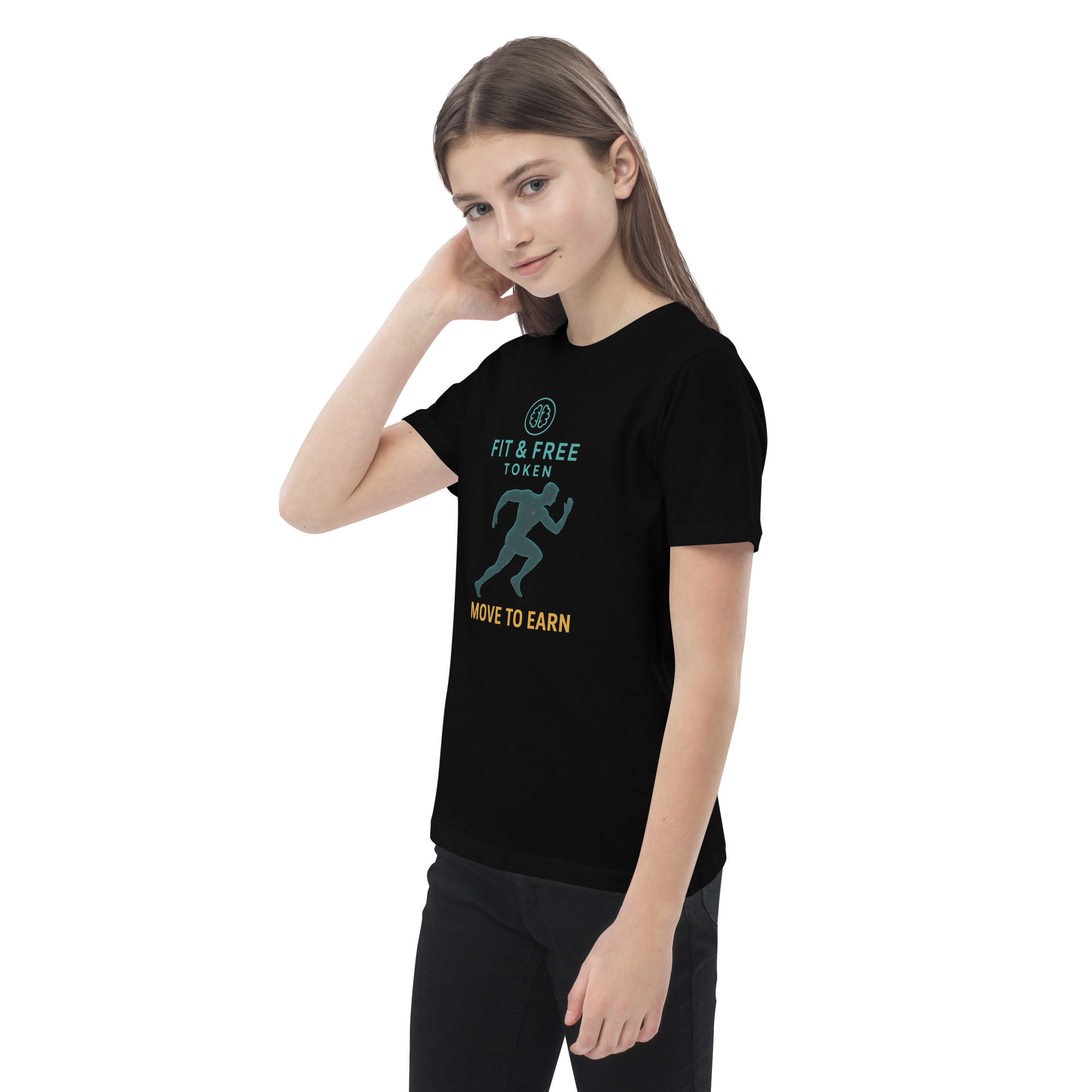 Fit & Free Runner – Organic Cotton Kids T-Shirt - Image 5