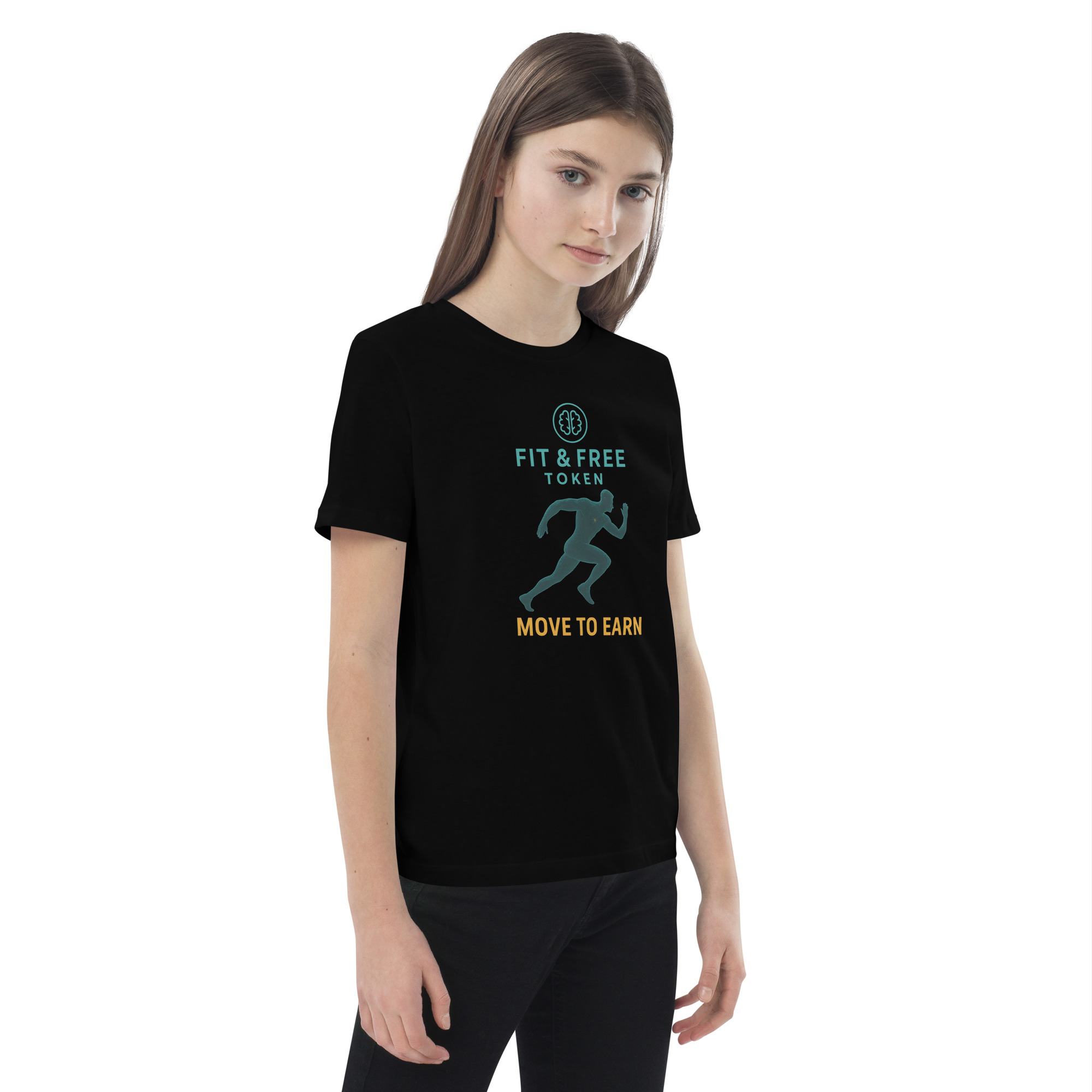 Fit & Free Runner – Organic Cotton Kids T-Shirt - Image 4