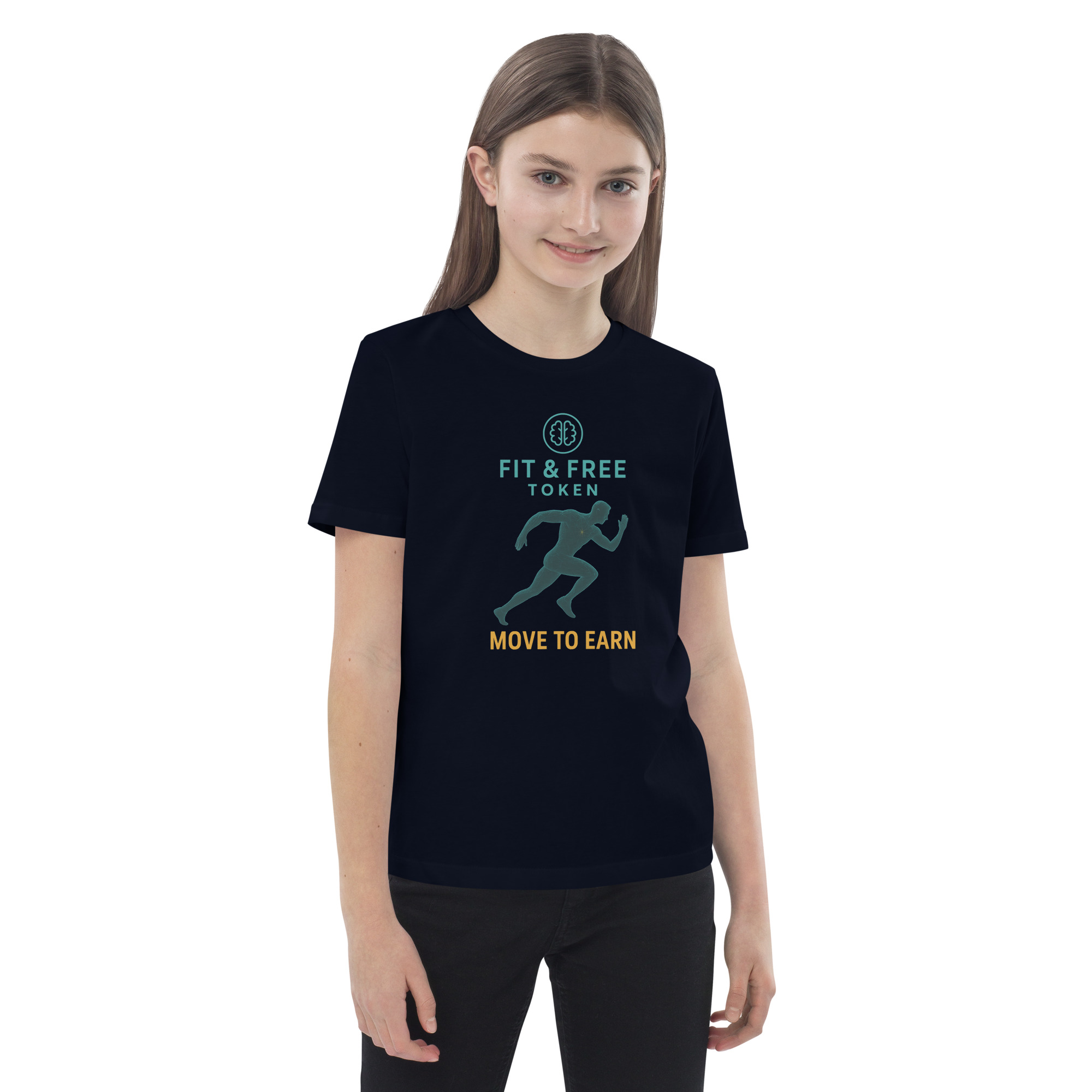 Fit & Free Runner – Organic Cotton Kids T-Shirt - Image 7