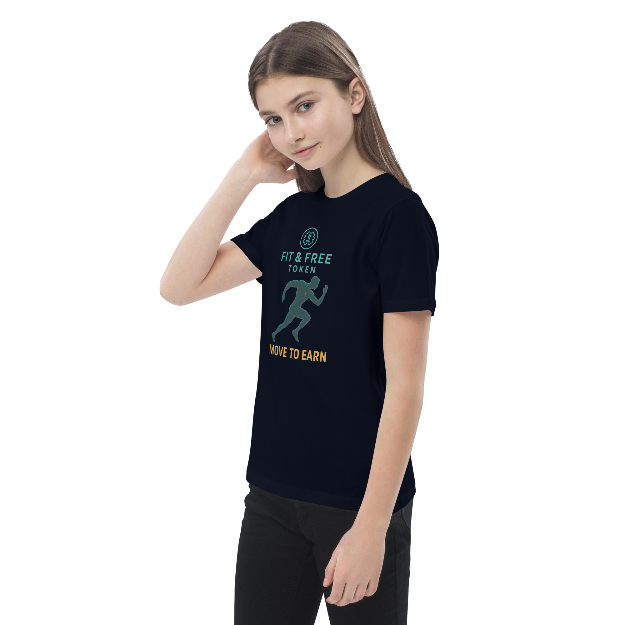 Fit & Free Runner – Organic Cotton Kids T-Shirt - Image 9
