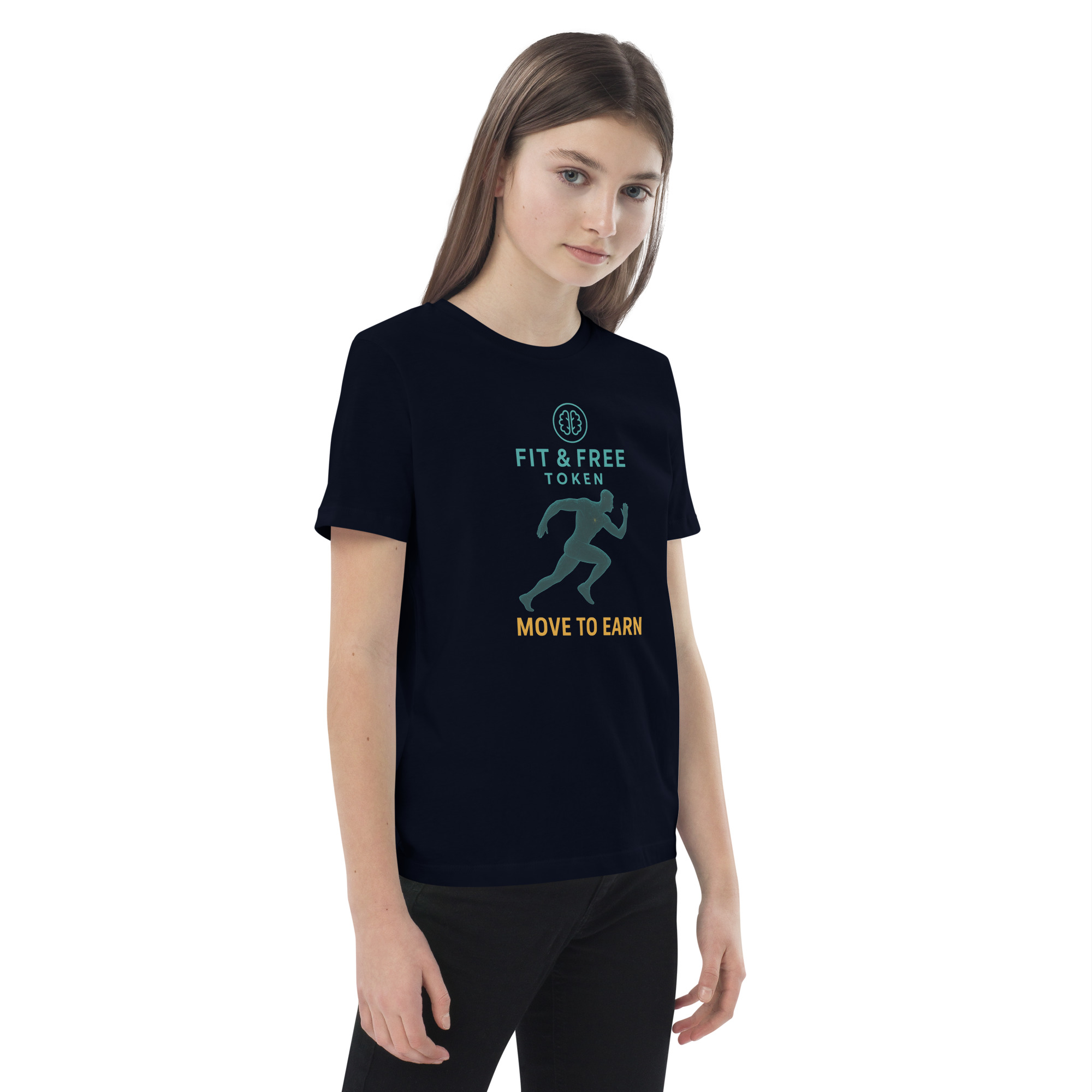 Fit & Free Runner – Organic Cotton Kids T-Shirt - Image 8