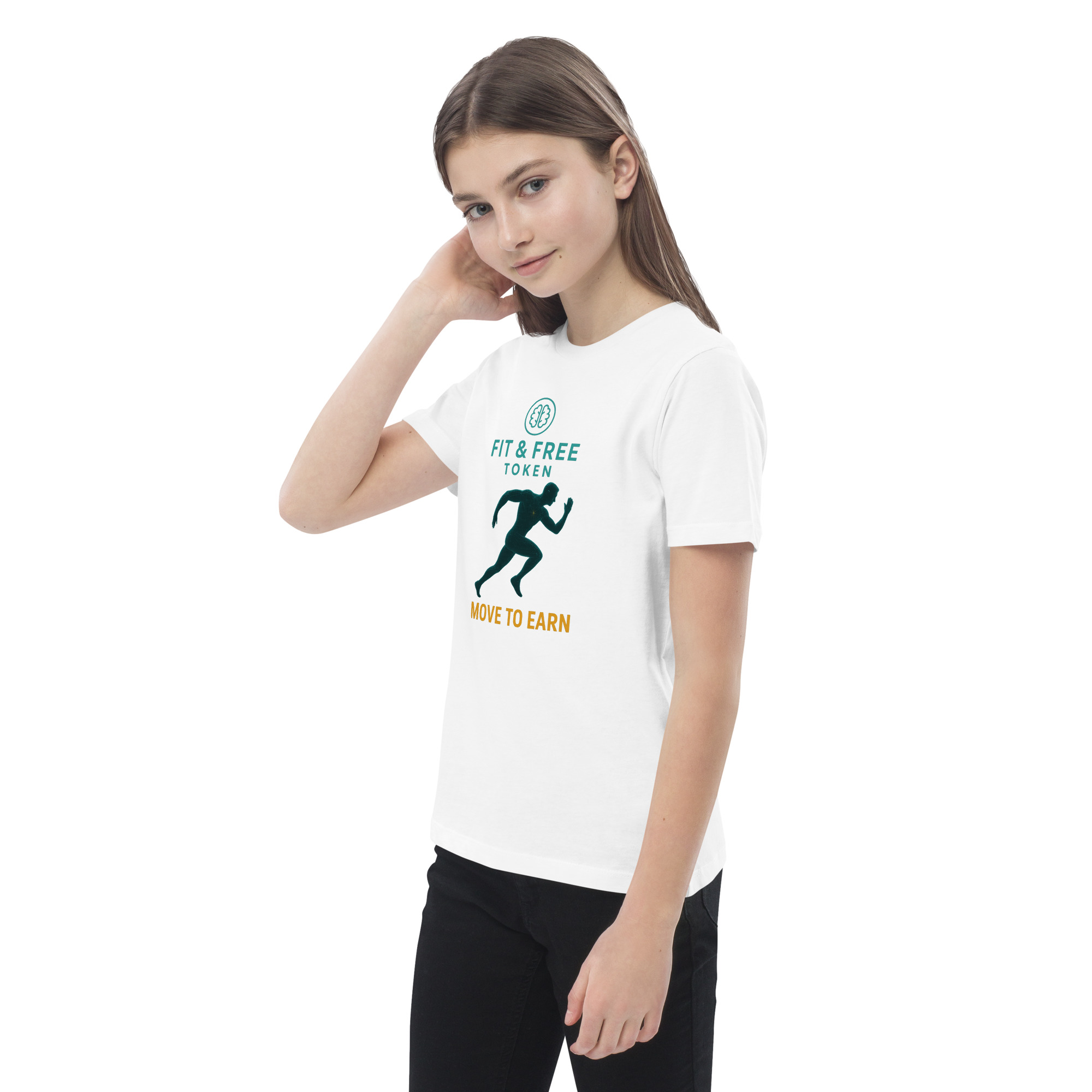 Fit & Free Runner – Organic Cotton Kids T-Shirt - Image 13